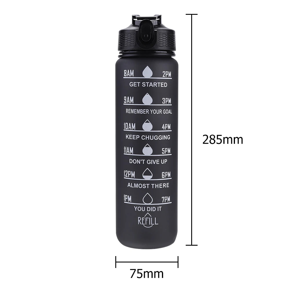 1L Water Bottle Leakproof for Outdoor Travel Fitness Cycling Gym